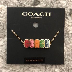 COACH Rainbow Slider Bracelet, like new
